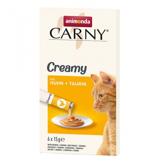 Animonda CARNY Creamy Chicken, krémový pamlsek, kuře s taurinem, 6 x 15 g Animonda CARNY Creamy Chicken, krémový pamlsek, kuře s taurinem, 6 x 15 g