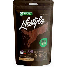 Pamlsok Natures P Lifestyle dog soft lamb dices with goji berries 75 g