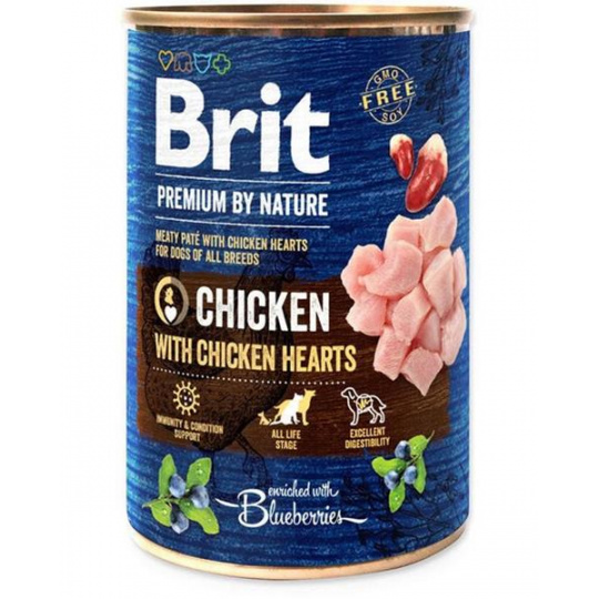 Brit Premium by Nature dog Chicken with Hearts 6 x 400 g konzerva Brit Premium by Nature dog Chicken with Hearts 6 x 400 g konzerva