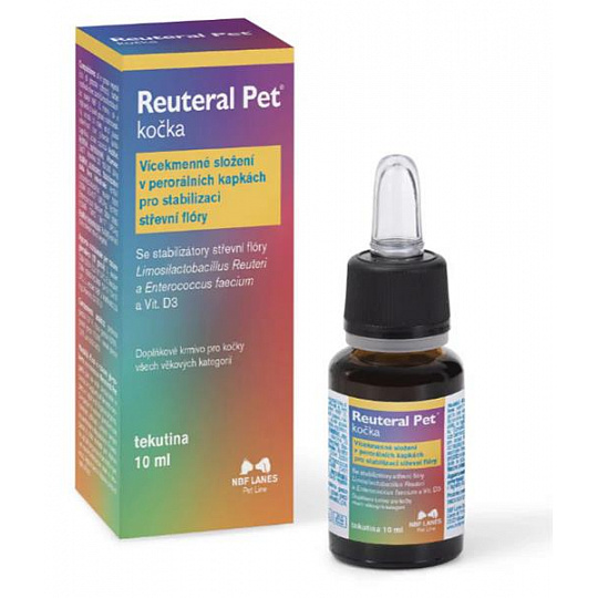 Reuteral Pet mačka viackmeňové probiotiká 10 ml Reuteral Pet mačka viackmeňové probiotiká 10 ml