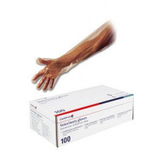 Rukavice jednor. dlhé Sensit., oranž, pán.100ks CVET