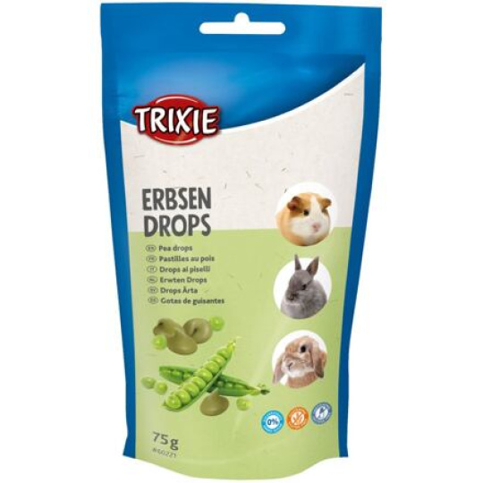 PEA DROPS - hráškové dropsy, pamlsek pro hlodavce, 75 g