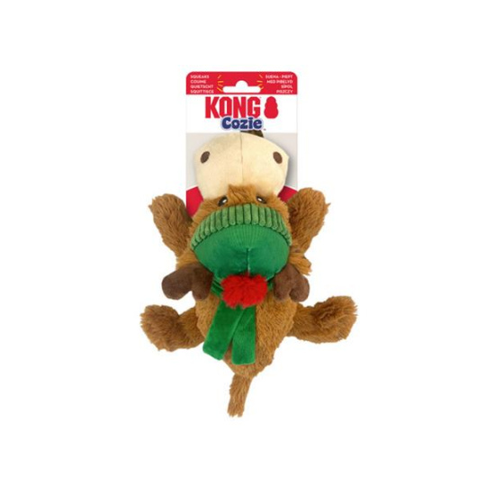 Hračka Kong Dog Holiday Cozie Reindeer s pískatkom, polyester, M