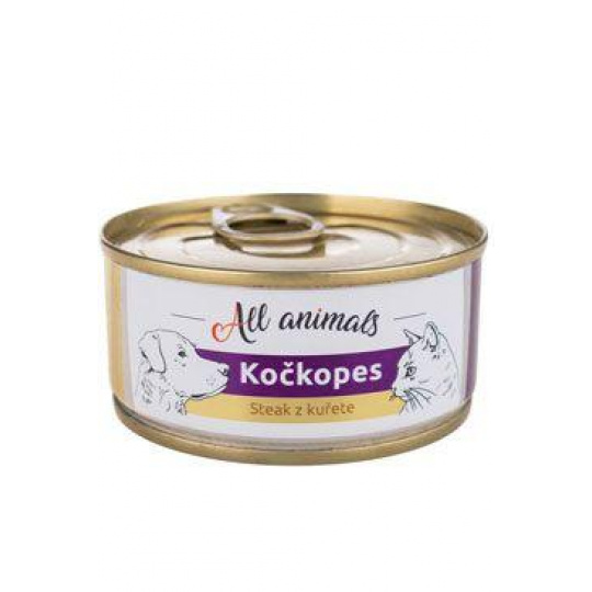 All Animals mačkopes konz. Steak z kurčaťa 100g All Animals mačkopes konz. Steak z kurčaťa 100g