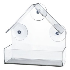 Krmítko pro ptáky na okenní tabuli, 225 ml/15 × 15 × 6 cm, plast Krmítko pro ptáky na okenní tabuli, 225 ml/15 × 15 × 6 cm, plast