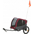 Vozík za bicykel, M: 66 × 74 × 76/136 cm, do 22 kg, sivá/červená
