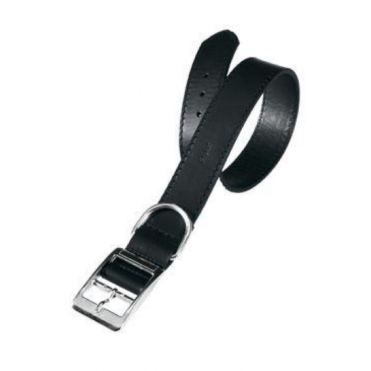 Obojok kožený NATURAL C 53cm x 25mm, čierny FP 1ks