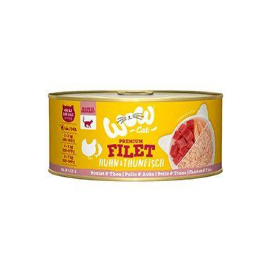 WOW Cat konz. Adult Filet kuracie s tuniakom 70g