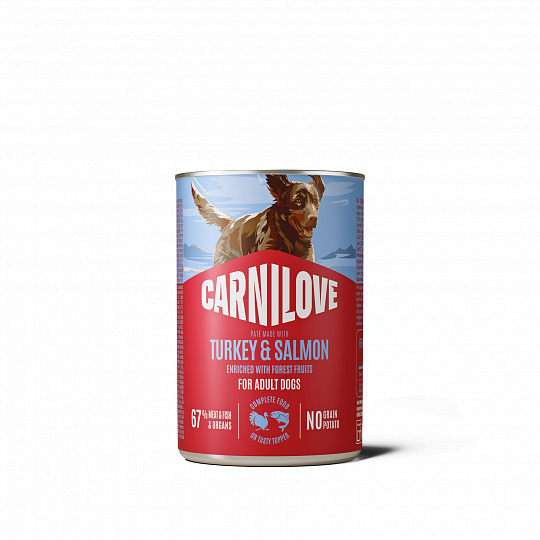 Carnilove Dog Can Paté Made with Salmon & Turkey 400 g