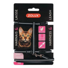 Postroj mačka s vodítkom 1,2m čierny Zolux Postroj mačka s vodítkom 1,2m čierny Zolux