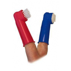 Zubná kefka na prst 2ks CVET