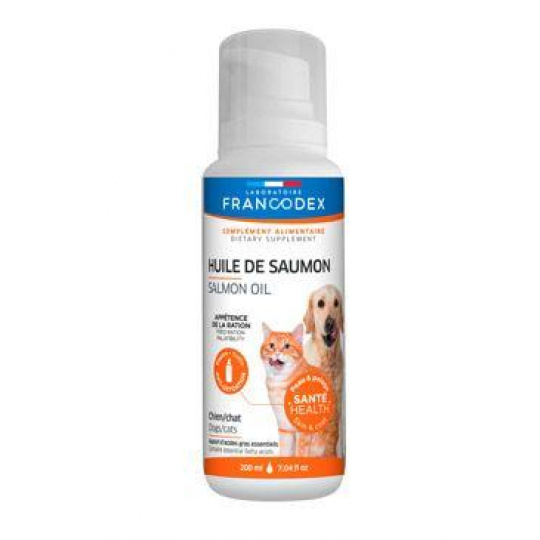 Francodex Salmon Oil lososový olej pre psy, mačky 200ml