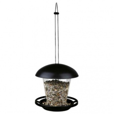 Záhradný závesný plast. kŕmidlo tubus so strieškou 900ml/17cm