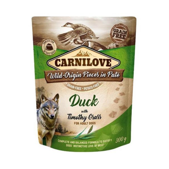 Carnilove dog Kapsička Paté  Duck with Timothy Grass 12 x 300 g