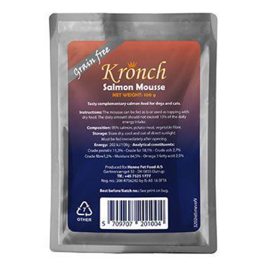KRONCH LakseMoisse GrainFree pro psy/kočky,losos6x100g