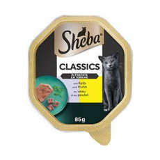 Sheba vanička Classics s teľacím a kuracím 85g