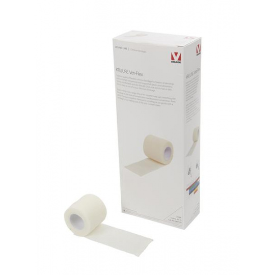 Elastická bandáž. Vet-Flex 5cm x 4,5m biele Kruuse 1ks Elastická bandáž. Vet-Flex 5cm x 4,5m biele Kruuse 1ks