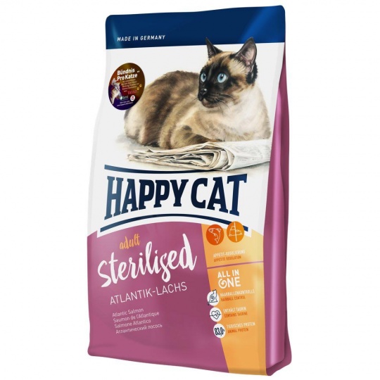 Happy Cat Adult Sterilised Atlantik-Lachs 10 kg + DOPRAVA ZDARMA Happy Cat Adult Sterilised Atlantik-Lachs 10 kg + DOPRAVA ZDARMA
