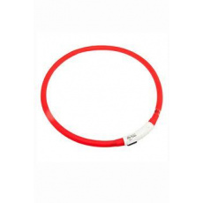 Obojek USB Visio Light LED nabíjecí 70cm červený KAR Obojek USB Visio Light LED nabíjecí 70cm červený KAR