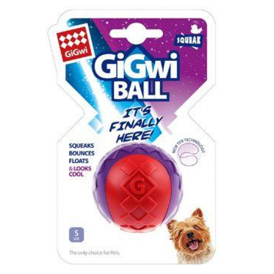 Hračka pes GiGwi Ball loptička S červeno/purpurový