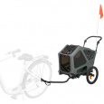 Vozík za bicykel, L: 55,5 × 77 × 105/147 cm, do 45 kg, sivá/šalviová