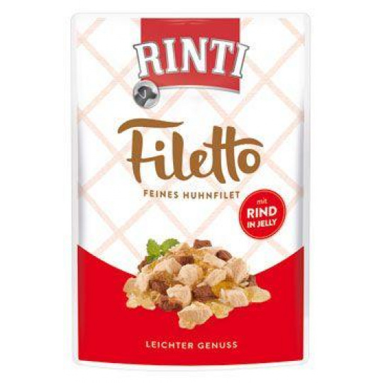 Rinti Dog Filetto kapsička kuracie+hovädzie v želé 100g
