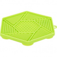 Lick´n´Snack HEXAGON s prísavkami - podložka na pomalé kŕmenie, 17 cm, TPR/plast, zelená