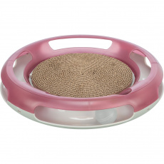 Hračka pre mačku kruh s guľôčkou a škrabacím kartónom 37 cm