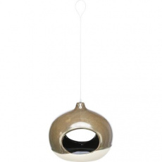 Keramické závesné celoročné kŕmidlo pre vtáctvo, 12 × 14 × 12 cm