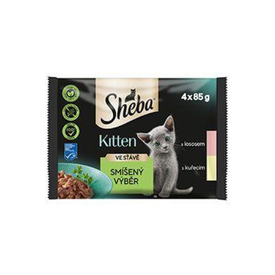 Sheba kapsa Junior Mix výběr 4x85g