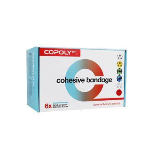 Elastická bandáž. CoPoly 10cm x 4,5m MIX POTLAČ 6ks