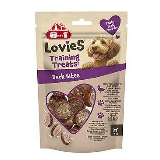 Pochúťka 8in1 Lovies Training Treats Duck Bites 90g
