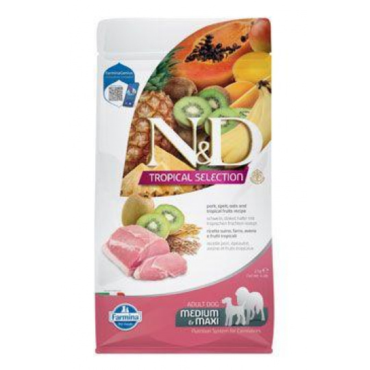 Farmina N&D dog TROPICAL SELECTION (AG) adult medium & maxi, pork 2 kg Farmina N&D dog TROPICAL SELECTION (AG) adult medium & maxi, pork 2 kg