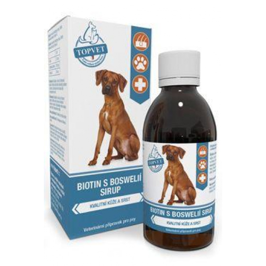 Biotín s boswéliou sirup pre psy TOPVET 200ml