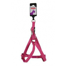 Postroj pes MAC LEATHER ružová 25mm Zolux Postroj pes MAC LEATHER ružová 25mm Zolux