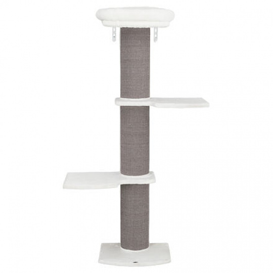 Škrabadlo ACADIA, 3 stĺpy, montovateľné k stene, 160 cm, sivé