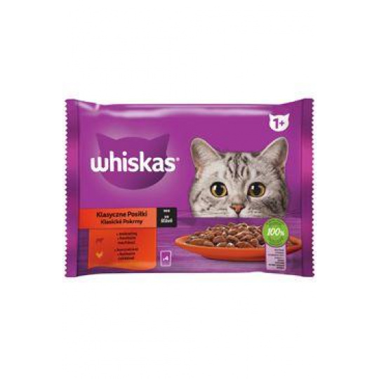 Whiskas kapsička Klasický výber zel. šťavy 4x85g Whiskas kapsička Klasický výber zel. šťavy 4x85g