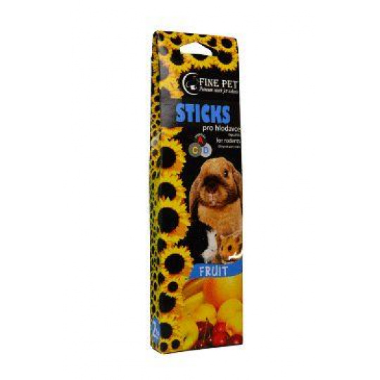 FINE PET Tyčinka Hlodavec Ovocie 2ks/110g