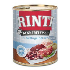Rinti Dog Kennerfleisch konzerva hydinové srdcia 800g
