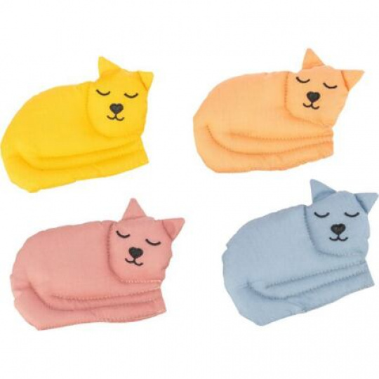 CAT, bavlnená mačka, hračka pre mačky s valeriánom, 13 cm
