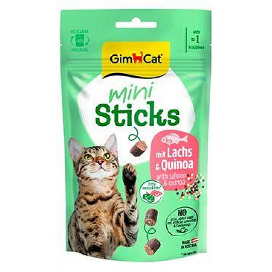 GimCat Mini Sticks losos&quinoa 50g