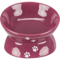 Zvýšená ergonomická keramická miska, 0.15 l/o 13 cm, vínová