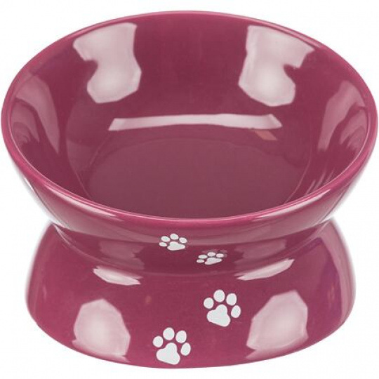 Zvýšená ergonomická keramická miska, 0.15 l/o 13 cm, vínová