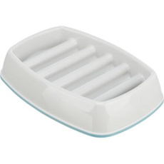 Miska k pomalému krmení, design mříž, 0,25l/21 ×14 cm, plast/TPR, šedá Miska k pomalému krmení, design mříž, 0,25l/21 ×14 cm, plast/TPR, šedá