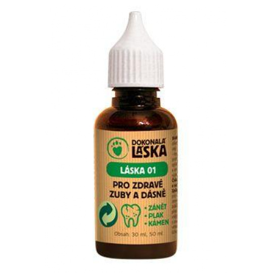 LÁSKA 01 Pre zdravé zuby a ďasná psov 30ml