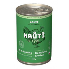 Louie Dog konz. Morčacie s ryžou a prebiotikami 400g Louie Dog konz. Morčacie s ryžou a prebiotikami 400g