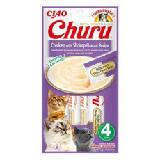 Churu Cat Chicken s príchuťou kreviet Recept 4x14g