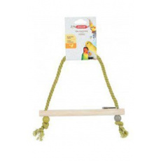 Hojdačka pre vtáky drevená s lanom 27cm Zolux Hojdačka pre vtáky drevená s lanom 27cm Zolux