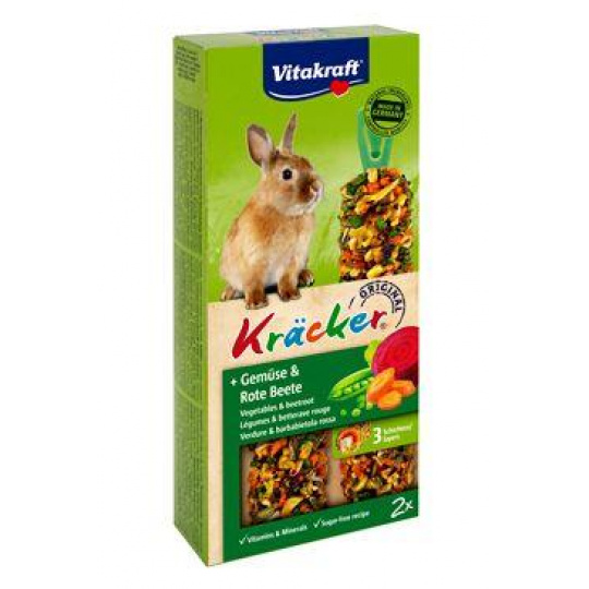 Vitakraft Rodent Kräcker Rabbit zel,č.repa tyč 2ks