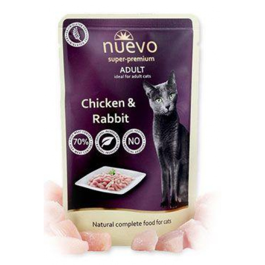 Nuevo mačka kapsička Adult Kuracie a Králičie 85g